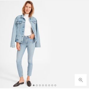 Everlane high rise skinny jean, ankle, light blue